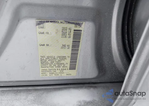 2015 Nissan Altima 2.5/2.5 S/2.5 Sl/2.5 Sv z USA, uszkodzony, nr VIN 1N4AL3AP1FN313665